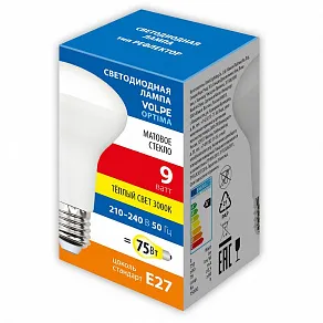 Лампа светодиодная Volpe  E27 9Вт 3000K UL-00008820