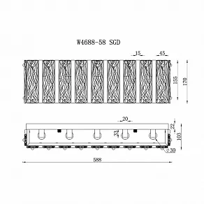 Накладной светильник iLamp Panorama W4688-58 SGD
