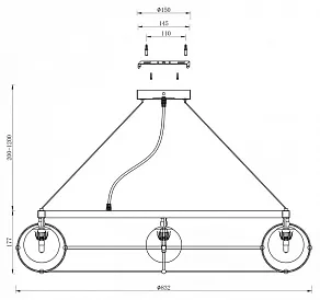 Подвесная люстра Maytoni Carcass MOD312PL-12GCH