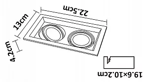 Встраиваемый светильник Arte Lamp 6661 A6661PL-2WH