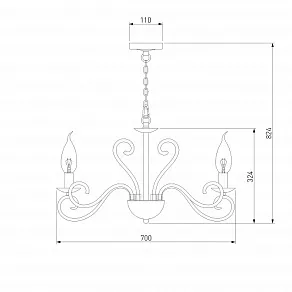 Подвесная люстра Eurosvet Silva 60090/8 хром