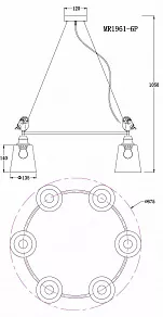 Подвесная люстра MyFar Tracey MR1961-6P