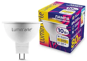 Лампа светодиодная Luminarte  GU5.3 10Вт 3000K LSTD-MR16-10W3KGU5.3