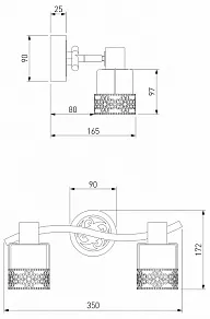 Спот Eurosvet Silvia 20025/2 белый с золотом/ хром