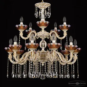 Подвесная люстра Bohemia Ivele Crystal AL7901 AL79101/10+5/250/2D A WMG P Shampan/M-1G