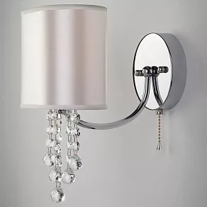 Бра Eurosvet Cornella 10084/1 хром/прозрачный хрусталь Strotskis