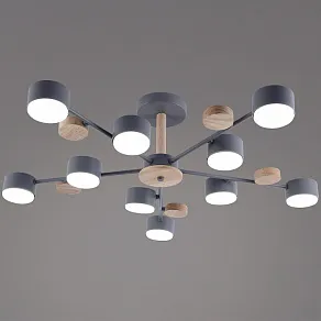 Люстра на штанге Reluce  03758-0.3-10 GREY+WOOD GX53