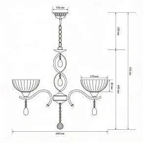 Подвесная люстра Velante 717 717-503-03