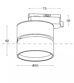 Накладной светильник Maytoni ONDA TR007-1-12W4K-B