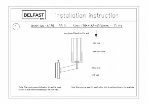 Бра Belfast Malone 6035-1 BR CL