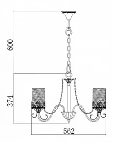 Подвесная люстра Freya Sherborne FR2563-PL-05-BZ