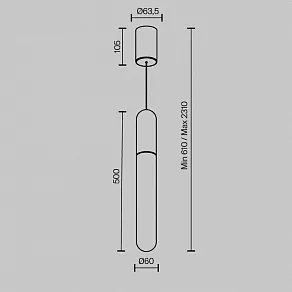 Подвесной светильник Maytoni Mist P101PL-L500-12W3K-W