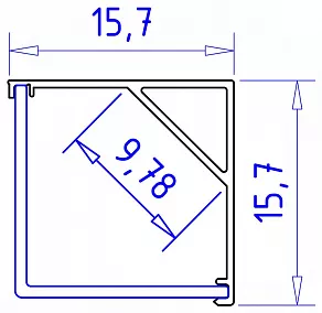 Профиль накладной угловой внутренний Ambrella Light GP GP2150AL