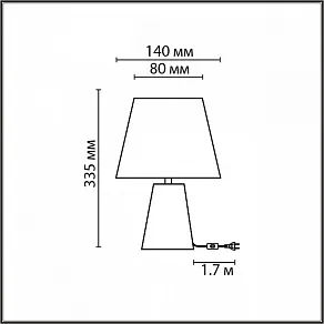 Настольная лампа декоративная Lumion Terazio 8142/1T