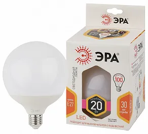 Лампа светодиодная Эра Стандарт E27 20Вт 2700K LED G120-20W-2700K-E27