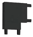 Соединитель угловой L-образный для треков накладных Italline Kreator IT09-9029 black