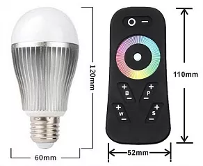 Лампа светодиодная Deko-Light RF RGBW E27 8Вт 3000K 180136