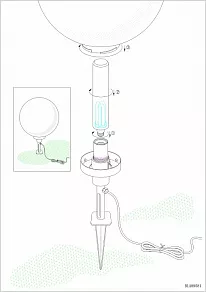 Наземный низкий светильник Eglo Terraluna 89581