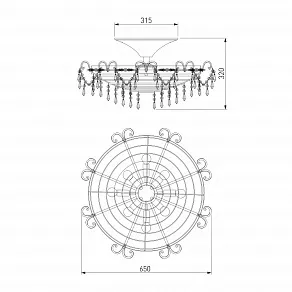 Люстра на штанге Bogate's Empress 305/8 Strotskis