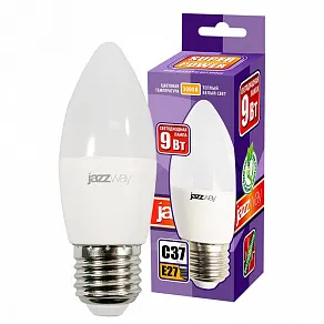 Лампа светодиодная Jazzway  E27 9Вт 3000K PLED-SP C37 9w E27 3000K