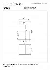 Бра Lucide Upton 57200/01/65