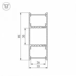 Профиль накладной Arlight ARH-WALL 036341