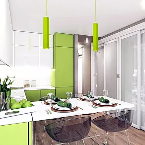 Подвесной светильник Eurosvet Cant 50154/1 LED зеленый 7W