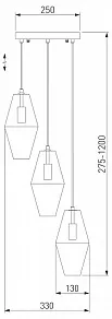 Подвесной светильник Eurosvet Prism 50236/3 янтарный