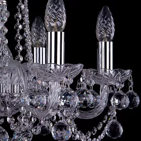 Подвесная люстра Bohemia Ivele Crystal 1402 1402/6/160/Ni/Balls