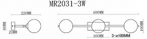 Бра MyFar Valency MR2031-3W
