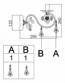 Бра Maytoni Faberge ARM218-01-W