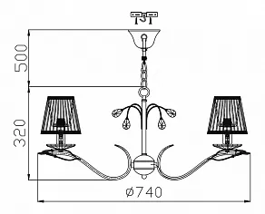 Подвесная люстра Maytoni Elegant 31 ARM322-07-G