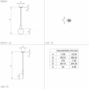 Подвесной светильник Eglo Sarona 900401