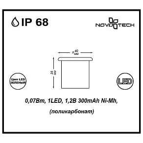 Встраиваемый в дорогу светильник Novotech Tile 357236
