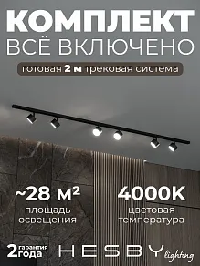 Комплект трековый Hesby Lighting Skylite №13 HSBL_kompl_S013_NI2B4K