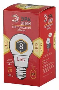 Лампа светодиодная Эра ЭКО E27 8Вт 2700K Б0019066