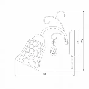 Бра Eurosvet Norene 30157/1 античная бронза