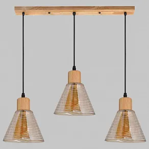 Подвесной светильник Imex MD.5870 MD.5870-3-P-WOOD+BK