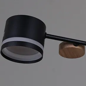 Люстра на штанге Reluce 68730 68730-0.3-08 GX53 BK+WOOD