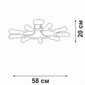 Потолочная люстра Vitaluce V3797 V3797-1/9PL