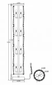 Торшер Maytoni Puntes MOD043FL-08G