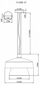 Подвесной светильник Moderli Takoma V11830-1P