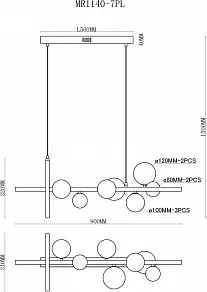 Подвесная люстра MyFar George MR1140-7PL