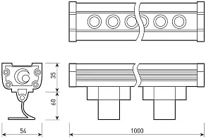 Настенный прожектор Arlight Line wallwasher 027282