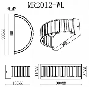 Накладной светильник MyFar Irina MR2012-WL