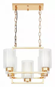 Подвесная люстра LUMINA DECO Lino LDP 1239-5 F.GD