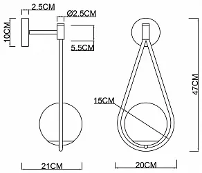 Бра Arte Lamp Matisse A7765AP-1AB