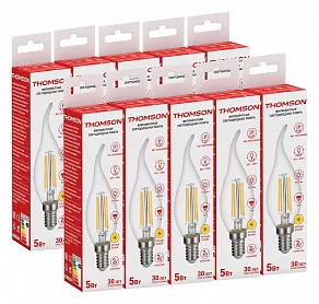 Лампа светодиодная Thomson Filament TAIL Candle E14 5Вт 2700K TH-B2073