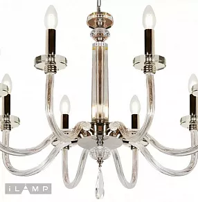 Подвесная люстра iLamp Vibe P9474-8 Nickel