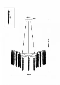 Подвесная люстра Freya Mineral FR1010PL-08G